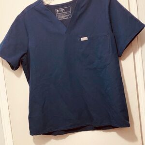 Figs Men's Technical Collection Navy Blue Short Sleeve One Pocket V-Neck Tee🥰🥰🔥